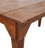 Vintage Rustic Plank-Top Dining Table