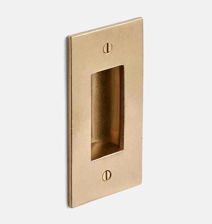 Chloe Flush Pull - 4" - Natural Bronze