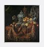 Still Life with Fruits and Vessels on Smyrna Rug Framed Reproduction Wall Art Print 19"x18" by Simon Luttichuys