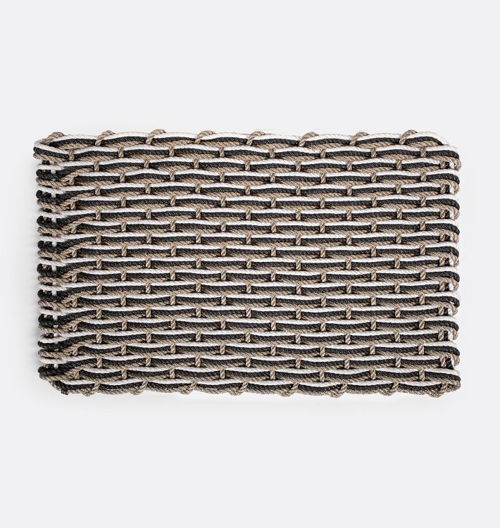 The Rope Co. Tri-Tone Doormat - 18"x30" - Sand, Charcoal, and Pearl