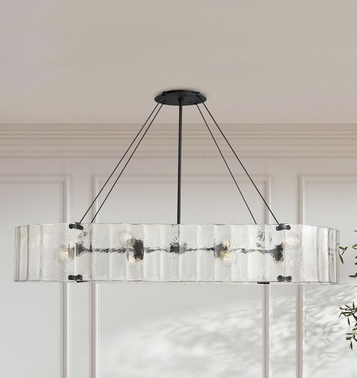 Willamette 60&quot; Linear Chandelier, Clear Glass