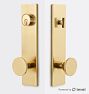 Bowman Brass Knob Exterior Door Set With Level Bolt Smart Lock - CP - CP