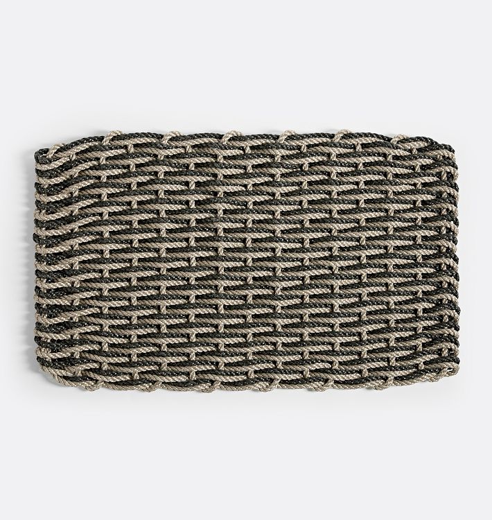The Rope Co. Doormat, 18" x 30", Sand & Charcoal