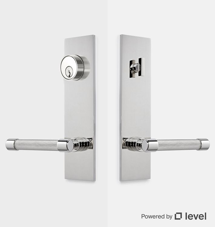 Trask Brass Lever Exterior Door Set With Level Bolt Smart Lock - PN - PN