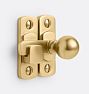 Quincy Small Traditional Cabinet Latch - Aged Brass