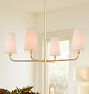 Ansel 34&quot; Chandelier, Fabric Shades