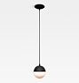 Palo Alto 6" Pendant, Oil-Rubbed Bronze - 6" White Neckless Shade - 38" Length