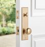 Raegan D-Handle Knob Exterior Bronze Door Set