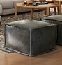 Grant Square Leather Ottoman