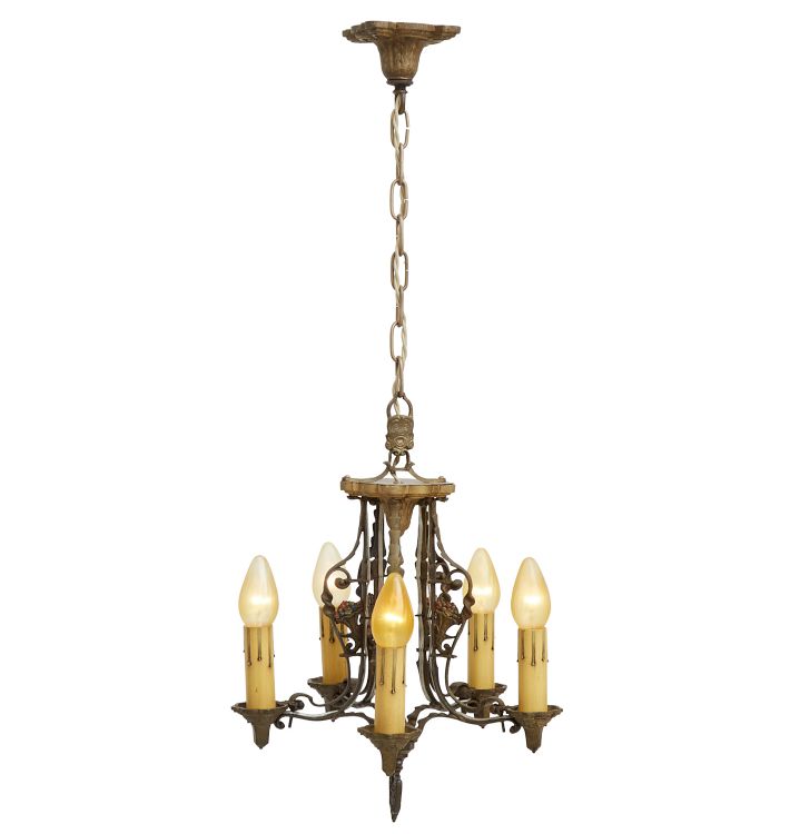 Vintage 5-Light Romance Revival Candle Chandelier