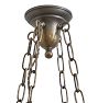 Vintage 4-Light Classical Revival Suspended Pan Chandelier with Prismatic Shades