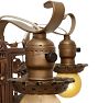 Vintage 5-Light Classical Revival Bare Bulb Chandelier