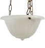 Vintage Classical Revival Camphor Glass Bowl Chandelier