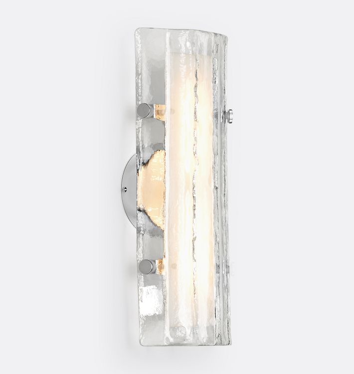 Willamette 16" LED Sconce, Clear Glass - Polished Chrome - 16"