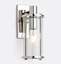 Yeon Sconce, Polished Nickel - Clear Cylinder Shade