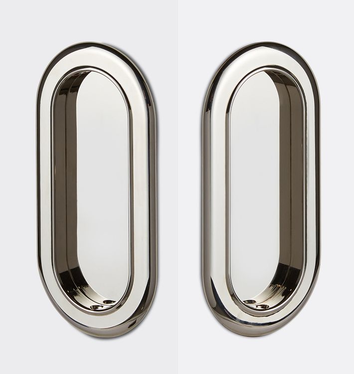 Pearson Pocket Door Set, Polished Nickel - Passage