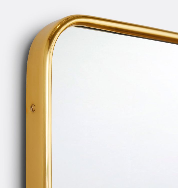 Brass frame mirror sales