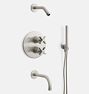 West Slope Thermostatic Tub & Shower Set with Handshower, Brushed Nickel