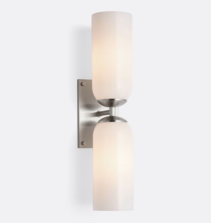 Wren Double Sconce, Brushed Nickel