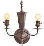 Pair of Antique Arts &amp; Crafts Double Sconces