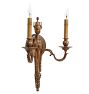 Pair of Vintage French Classical Revival Double Candle Sconces