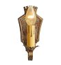 Pair of Vintage Romance Revival Candle Sconces with Shield Motif and Polychrome Highlights