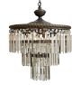 Vintage 3-Tier Crystal Chandelier