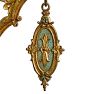 Vintage 5-Light Candle Chandelier with Polychrome Highlights