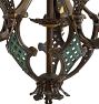 Vintage 5-Light Romance Revival Candle Chandelier with Vibrant Polychrome Highlights