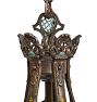 Vintage 5-Light Romance Revival Candle Chandelier with Vibrant Polychrome Highlights