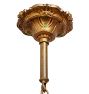 Vintage 5-Light Romance Revival Chandelier with Polychrome Shield Motif