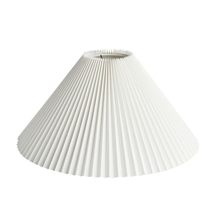 Pleated Tapered Shade - White Fabric