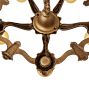 Classical Revival Five-Light Bare Bulb Chandelier