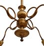 Four-Light Victorian Chandelier with Pressed Glass Shades