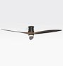 Falcon Semi-Flush LED Ceiling Fan, Matte Black & Walnut Blade