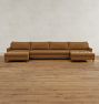 Hastings Sectional Double Chaise Leather Sofa