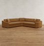 Sublimity Leather 3-Piece Double Sofa with Wedge Corner