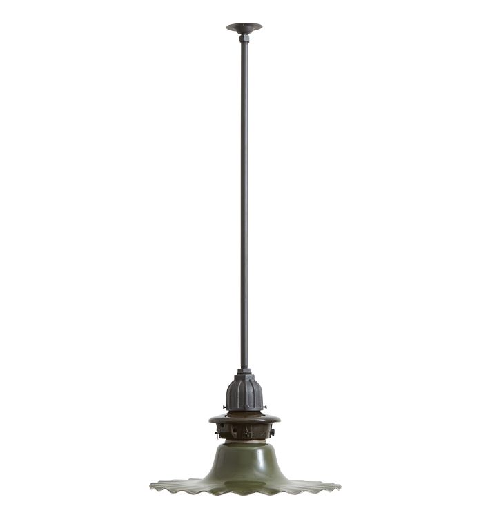 Vintage Industrial Radial Wave Pendant