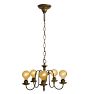 Vintage Colonial Revival Bare Bulb Chandelier