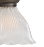 Vintage Flush Mount Fixture with Holophane Shade