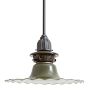 Vintage Industrial Radial Wave Pendant