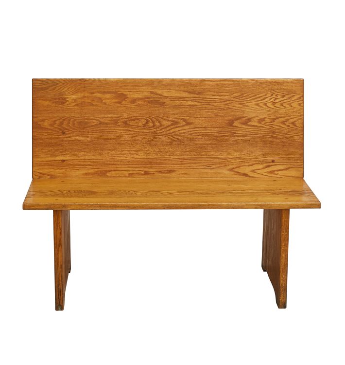 Vintage Solid Oak Entry Bench