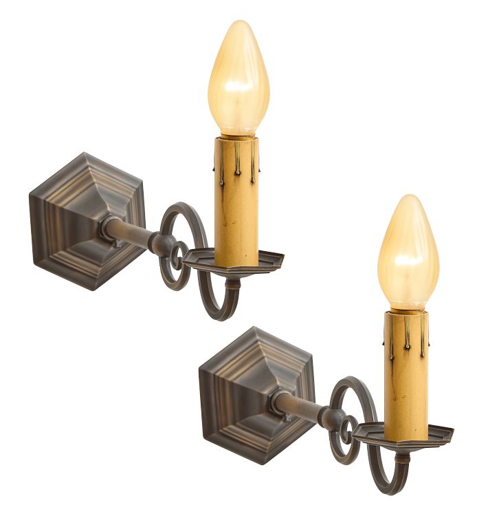 Pair of Arts & Crafts Candle Sconces