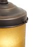 Burnished Antique Pendant With Vintage Textured Amber Glass Bullet Shade