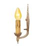 Pair of Vintage Classical Revival Candle Sconces with Rotary Switches