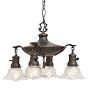 Vintage 4-Light Suspended Pan Chandelier