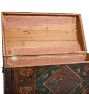 Antique 1860s Floral Painted Storage Chest