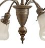 Antique Classical Revival Chandelier with Irridescent Art Glass Shades