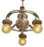 Antique Silver Plated Classical Revival Chandelier