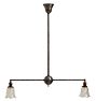 Antique Victorian 2-Light Widespread Pendant